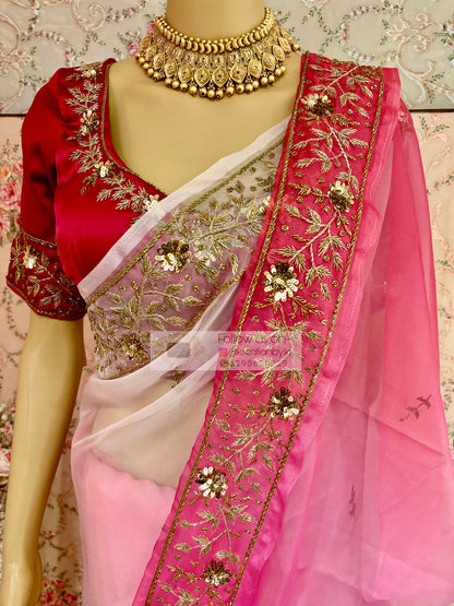 Gulabi Ombré Anaya Saree