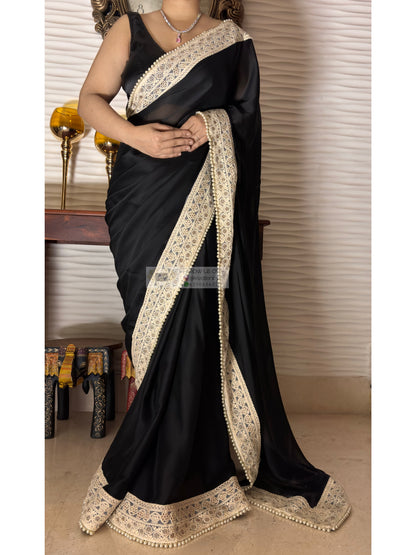 Black Georgette Saree