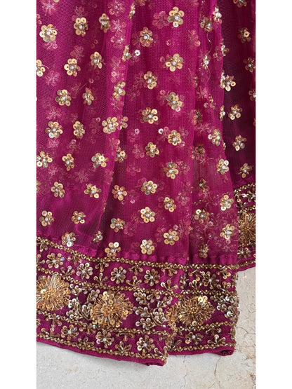Purple Wine Vows in Velvet Saree