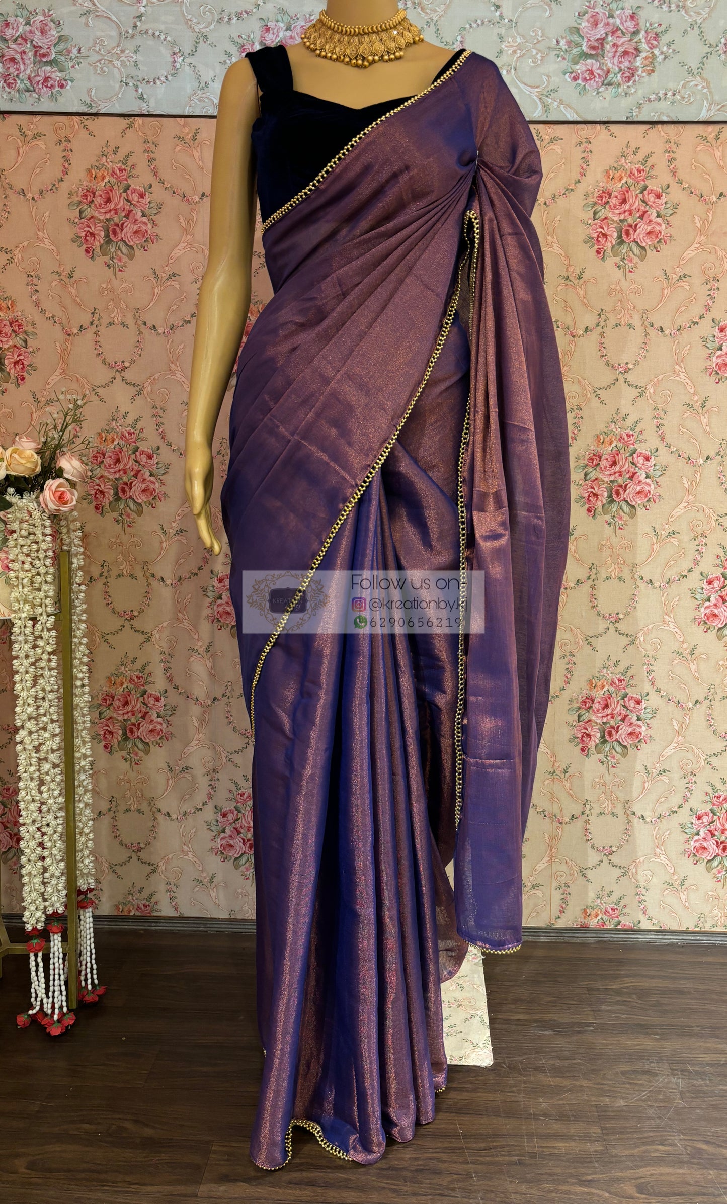 Dual Tone Tissue Saree