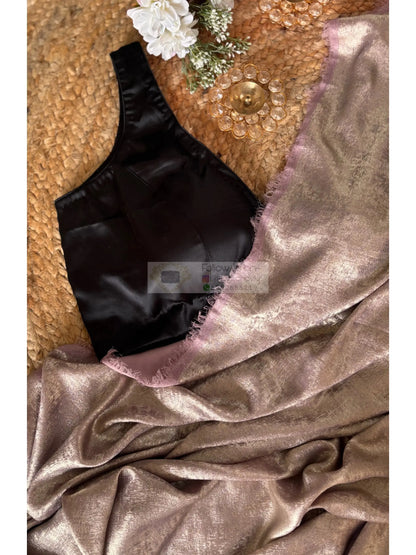 Mauve Glam Gold Shimmer Saree Kreation by KJ
