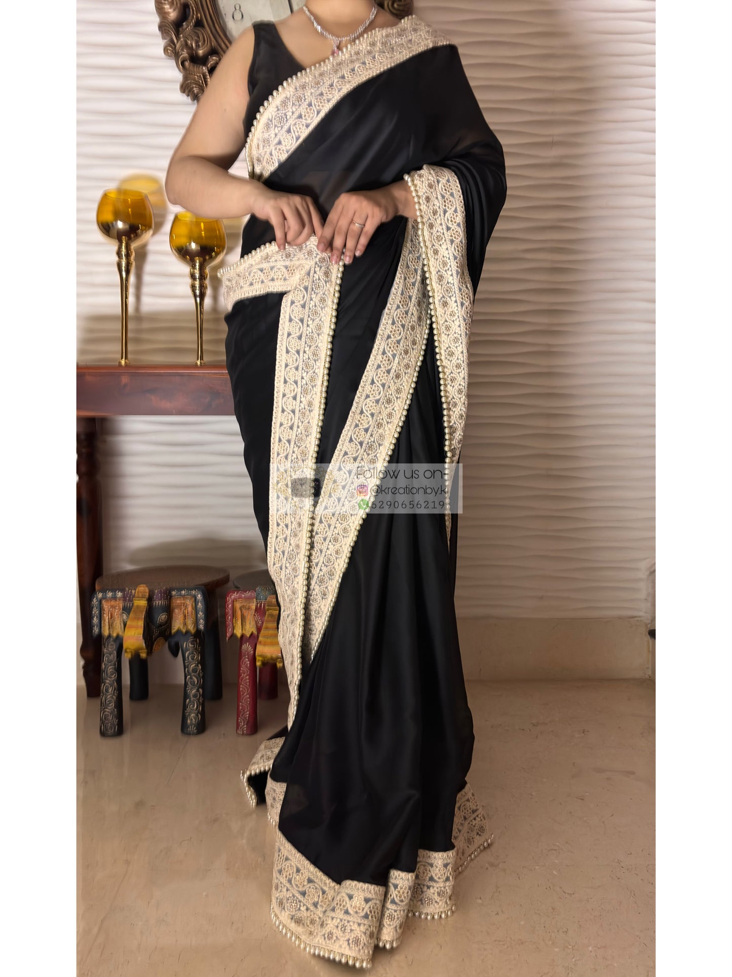 Black Georgette Saree