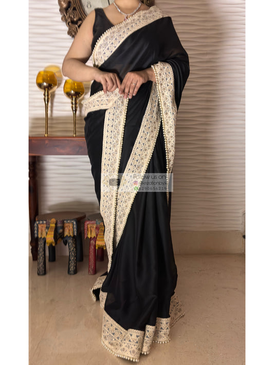 Black Georgette Saree