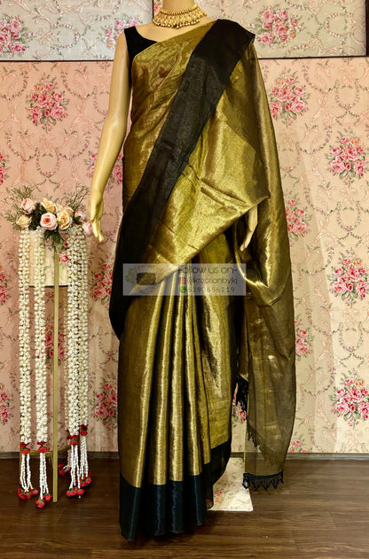 Antique Gold Tissue Saree