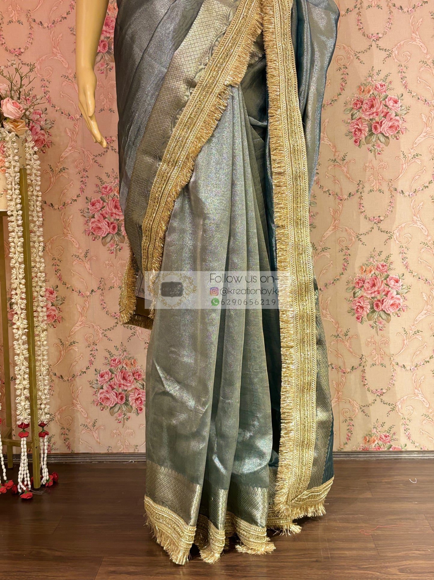 Sage Green Banarasi Banno Saree