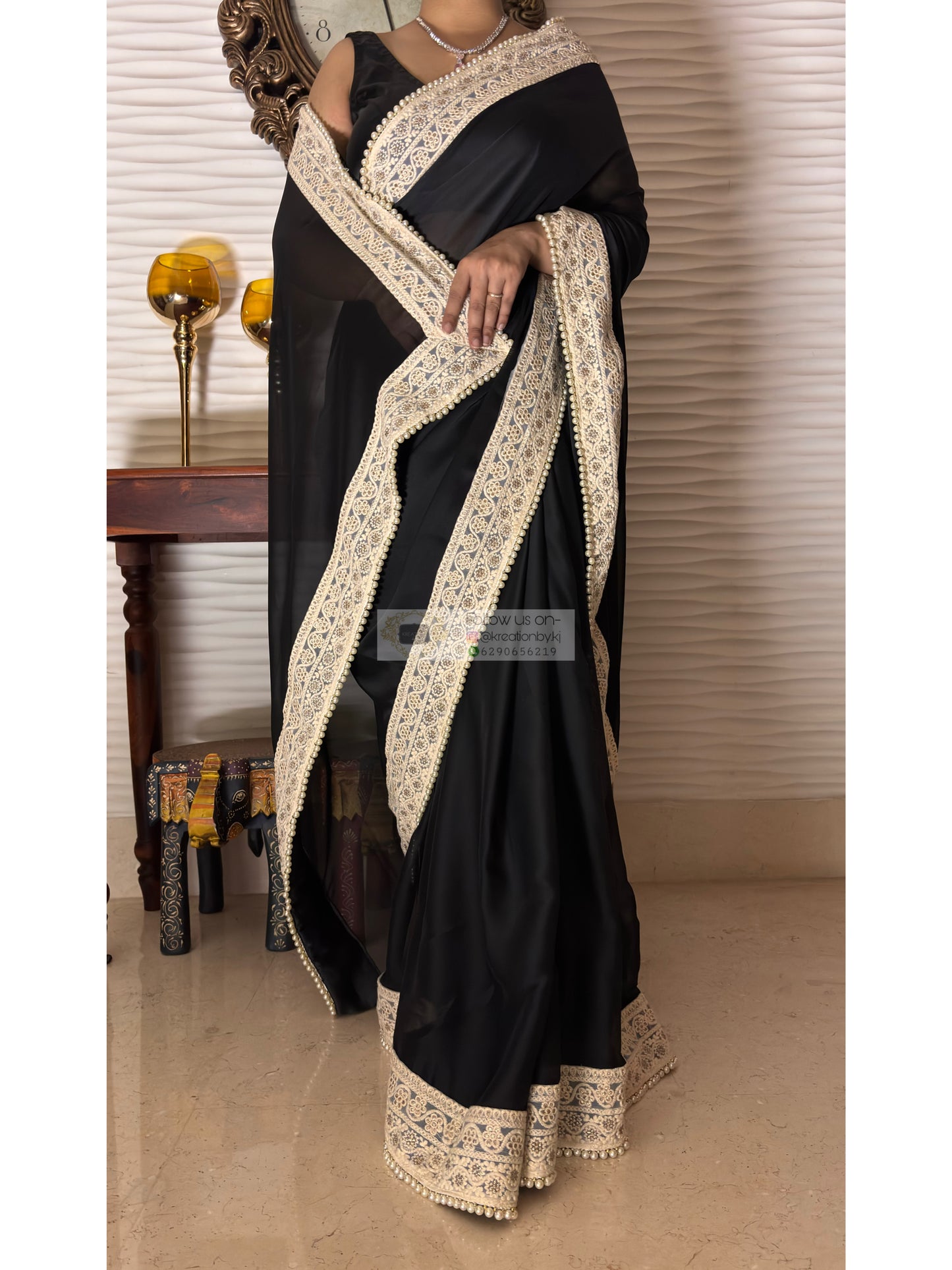 Black Georgette Saree
