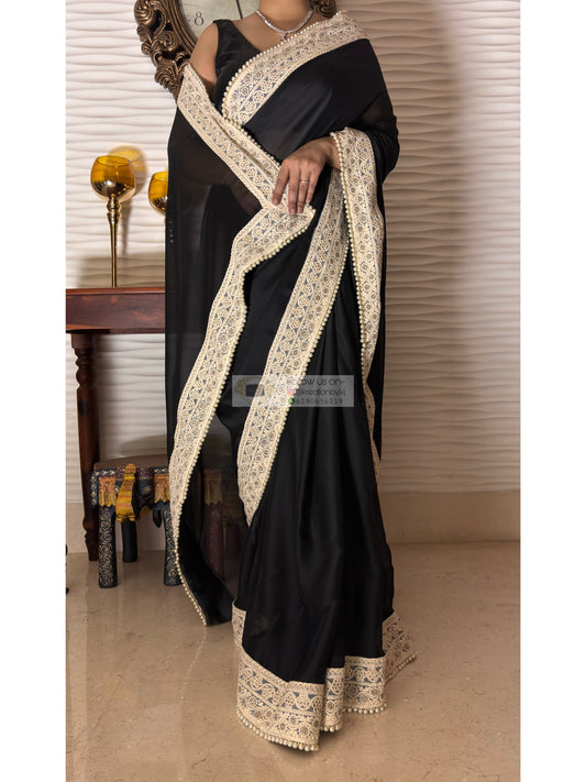 Black Georgette Saree