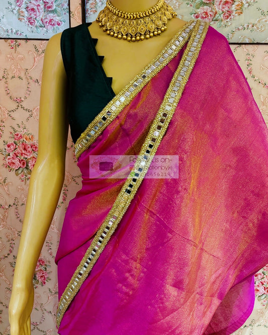 Hot Pink Mirage Saree