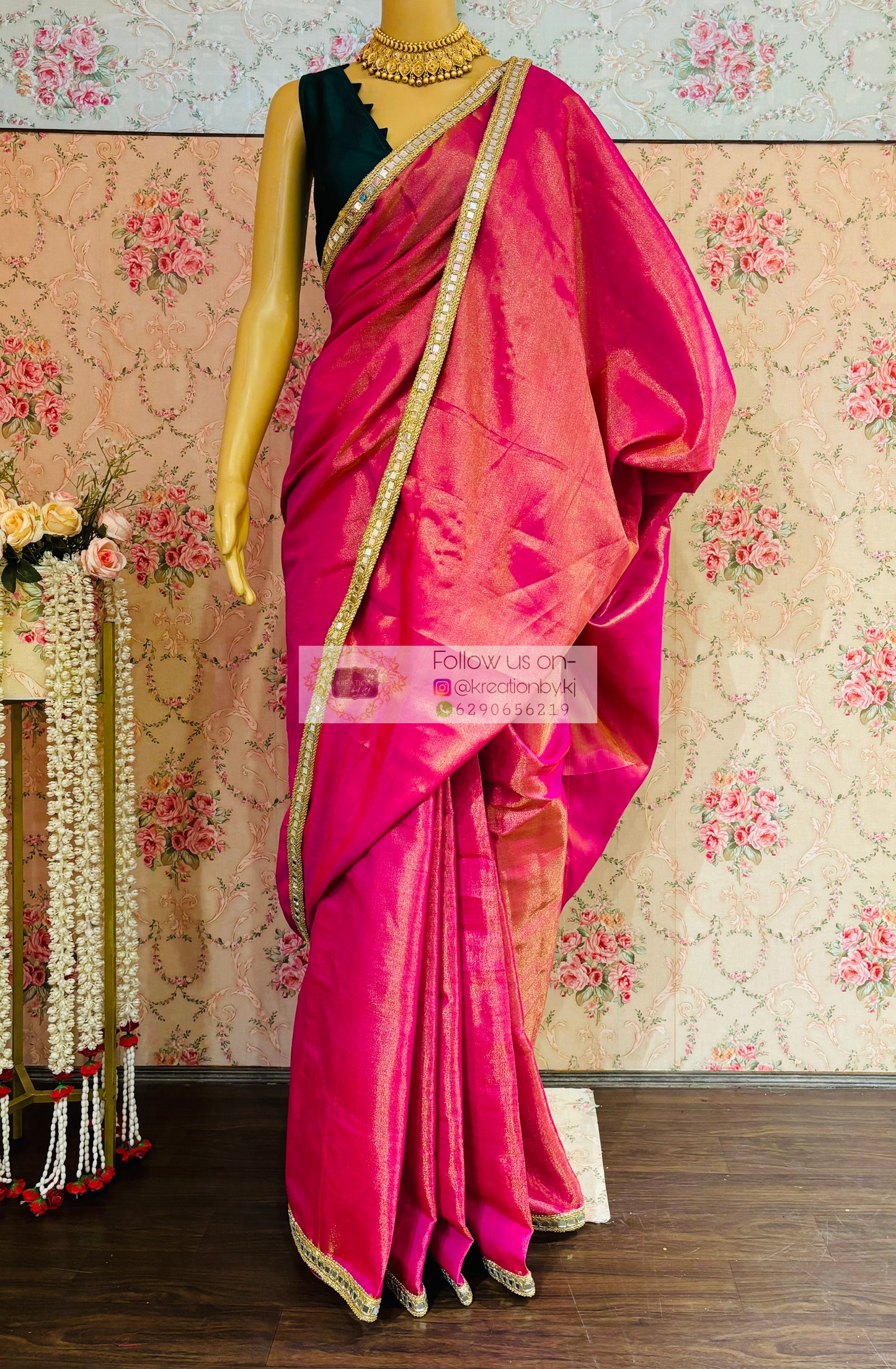 Hot Pink Mirage Saree