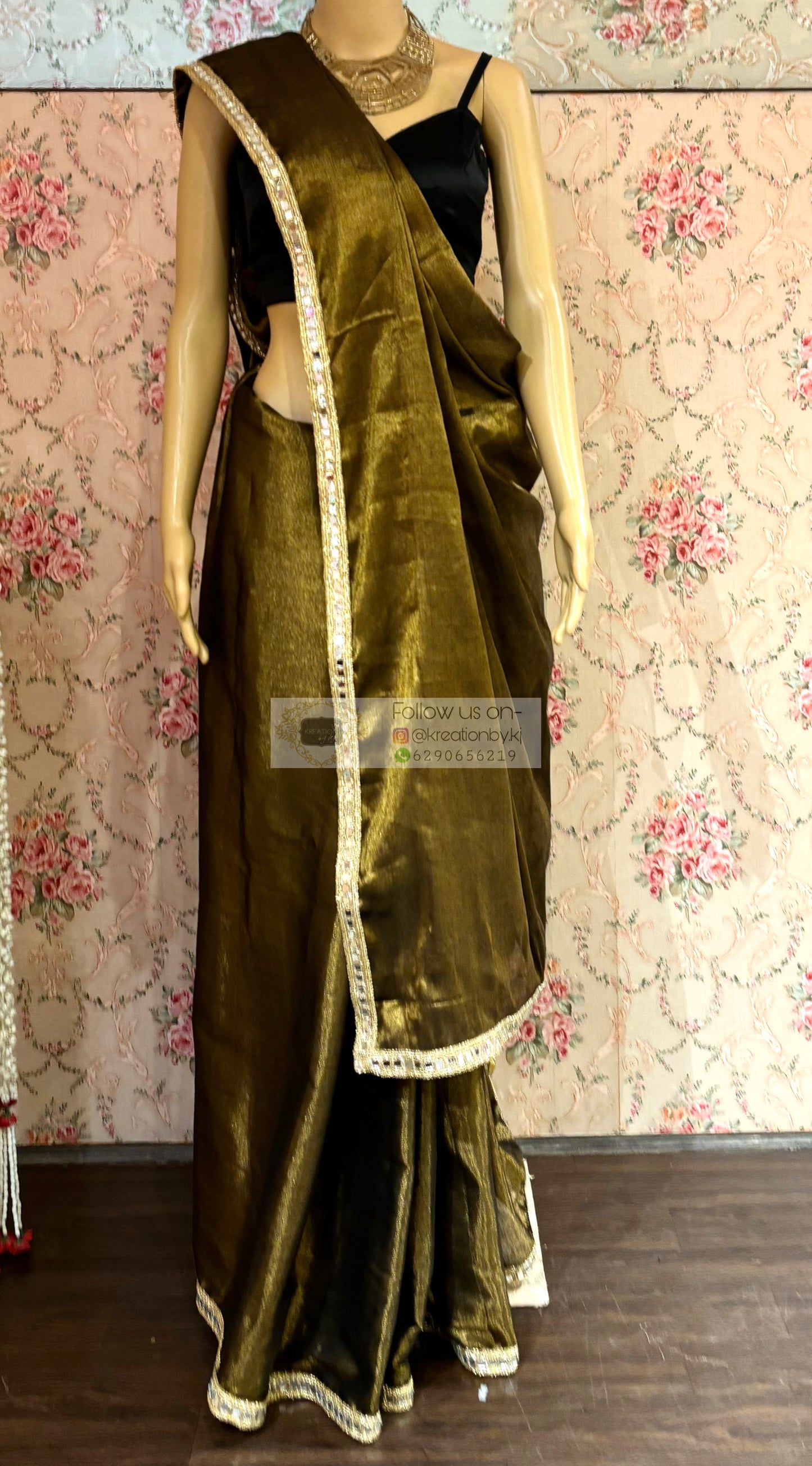 Black Tissue Mirage Saree