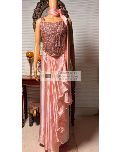 Peach Elsa Drape Set
