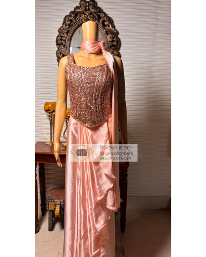 Peach Elsa Drape Set