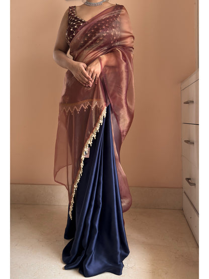 Midnight Mocha Cocktail Saree