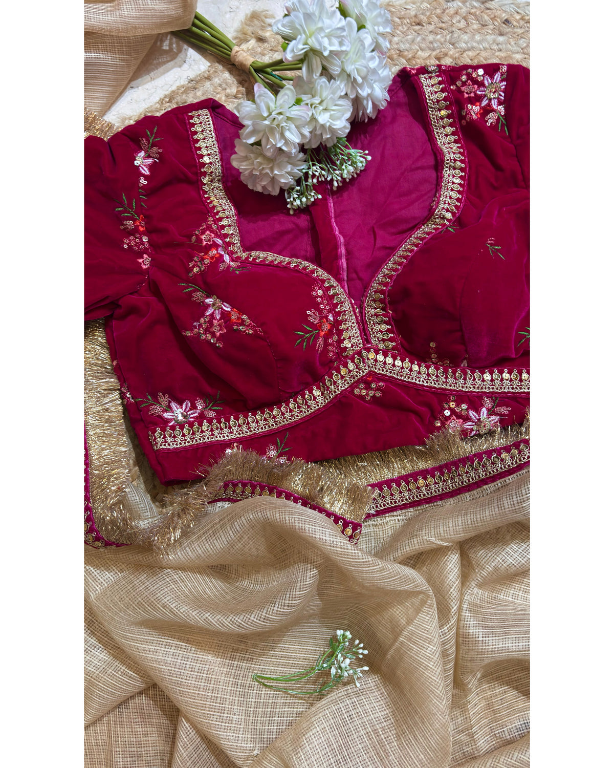 Beige Subho Kota Saree