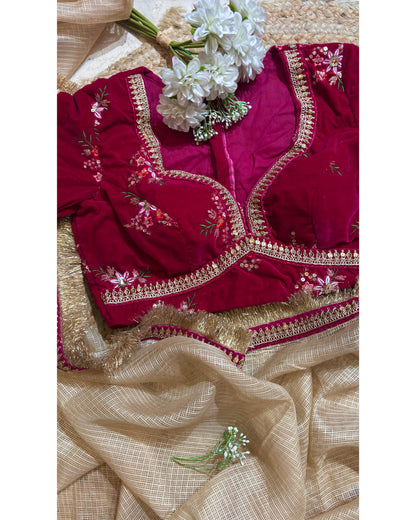 Beige Subho Kota Saree