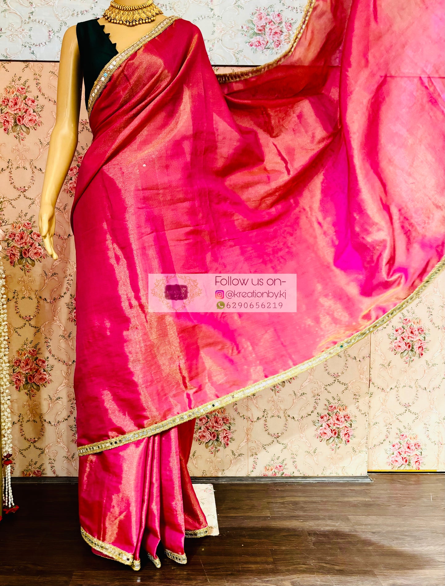 Hot Pink Mirage Saree