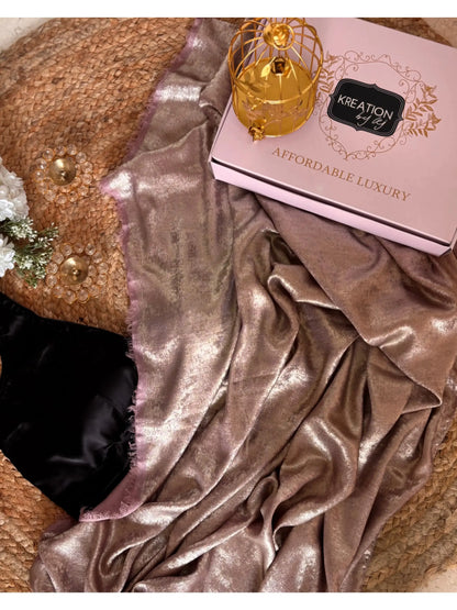 Mauve Glam Gold Shimmer Saree Kreation by KJ