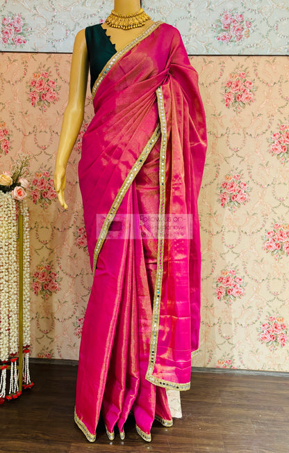 Hot Pink Mirage Saree