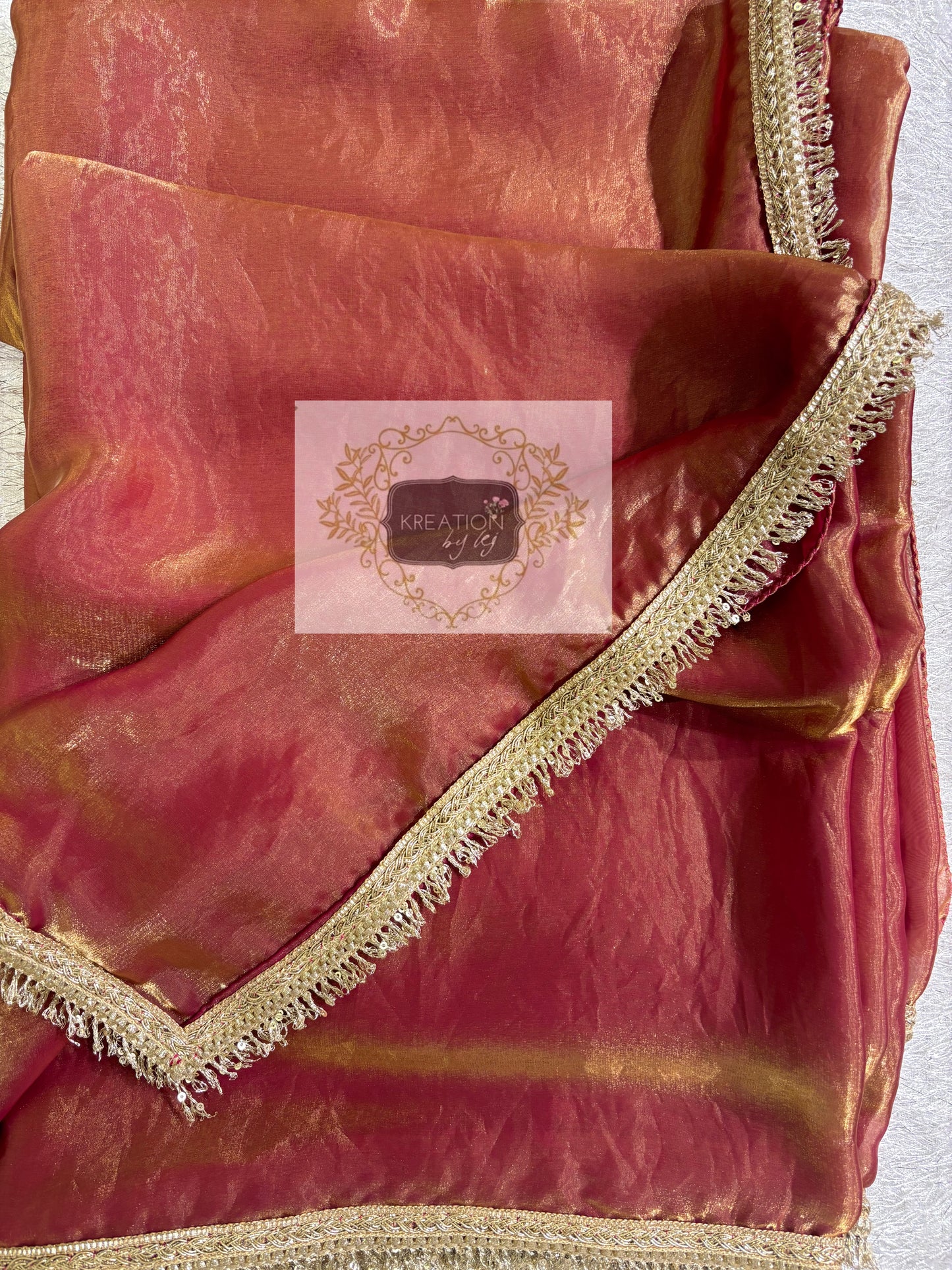 Hot Pink Shimmer Banno Saree