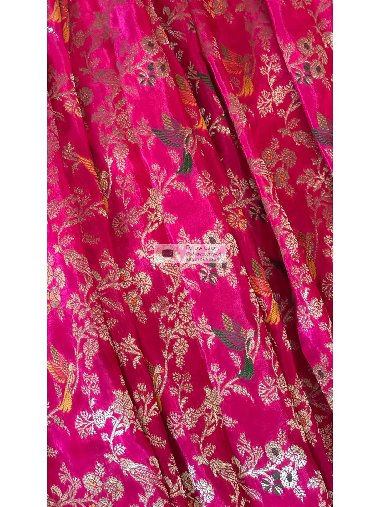 Rani Pink Banarasi Minakari work Saree