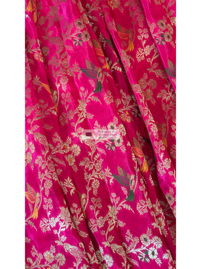 Rani Pink Banarasi Minakari work Saree