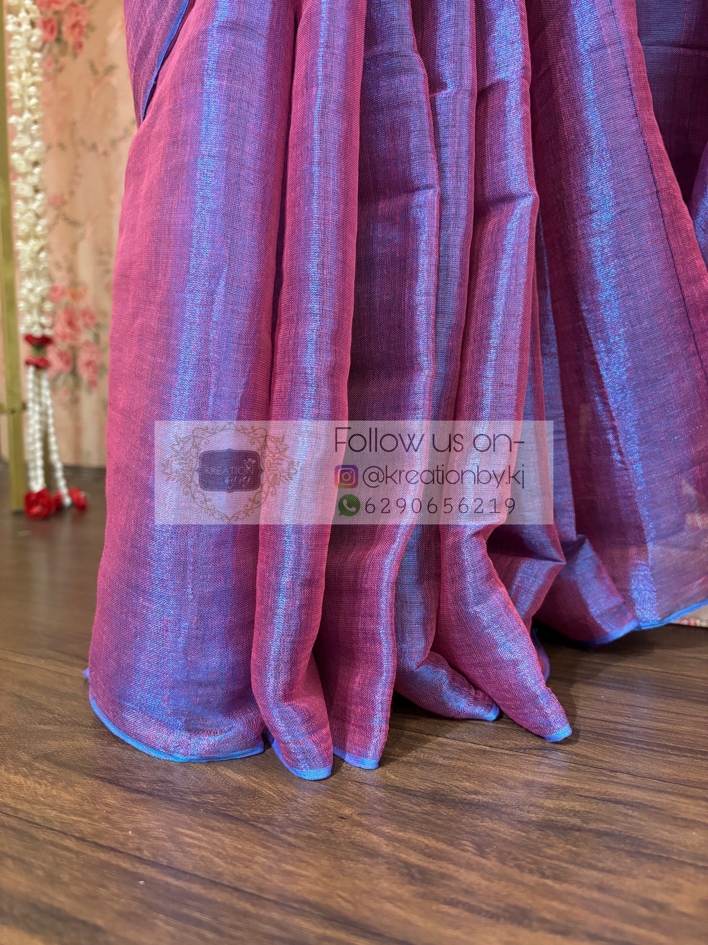 Pink Orchid Two in One Tissue Saree