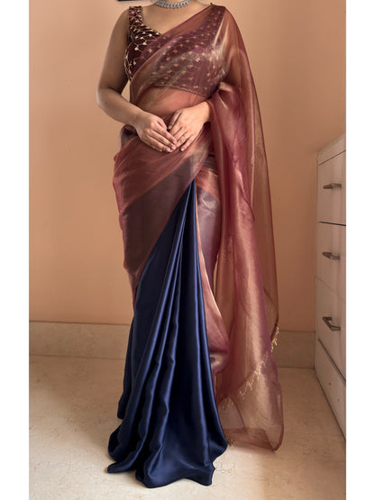 Midnight Mocha Cocktail Saree