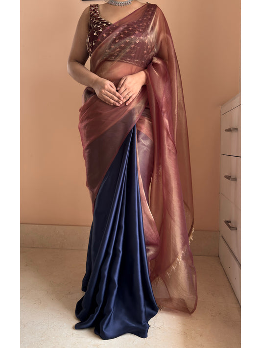Midnight Mocha Cocktail Saree
