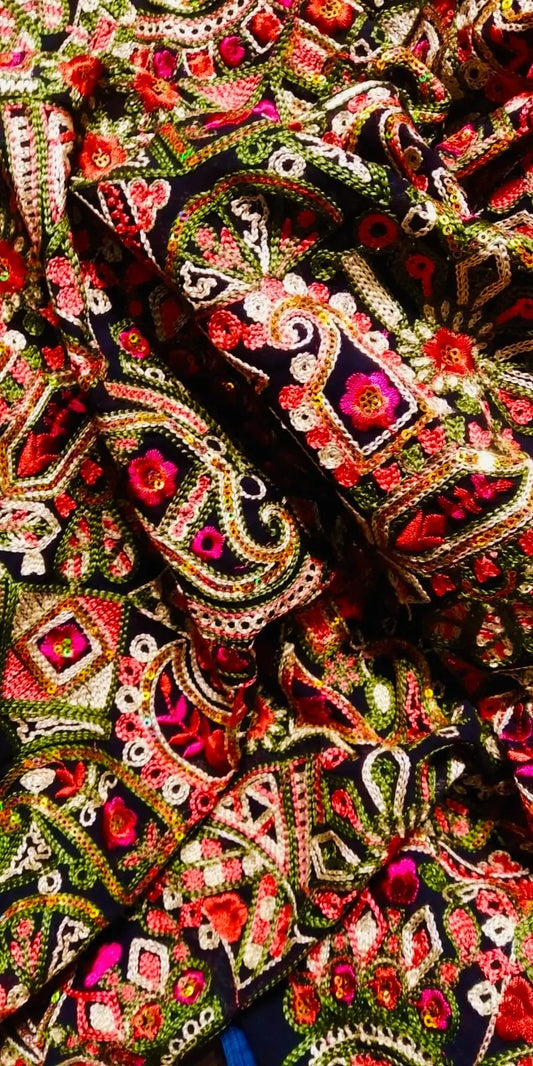 Manrangi Georgette Fabric kreationbykj