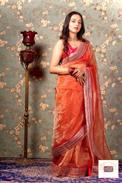 Shagun Glass Tissue Saree