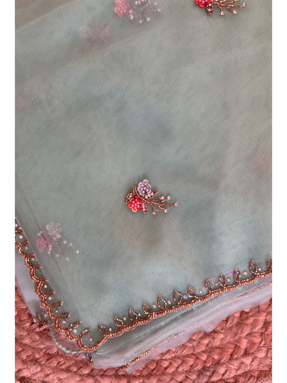 Bahar Net Embroidered Saree