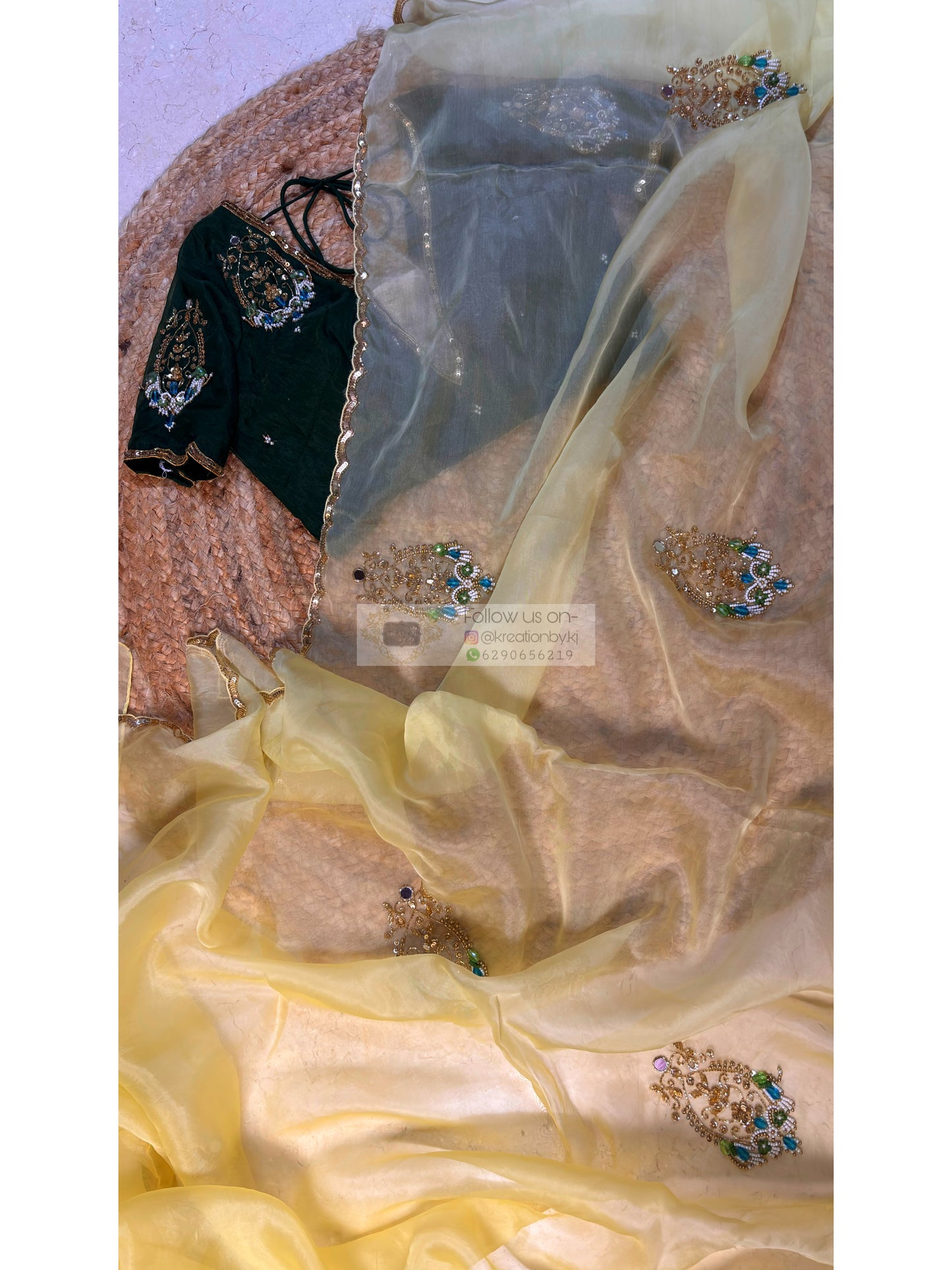 Pristine Yellow Scent of Yesterday Saree