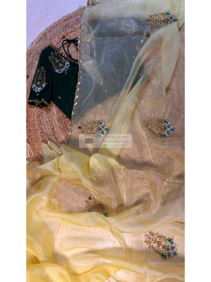 Pristine Yellow Scent of Yesterday Saree