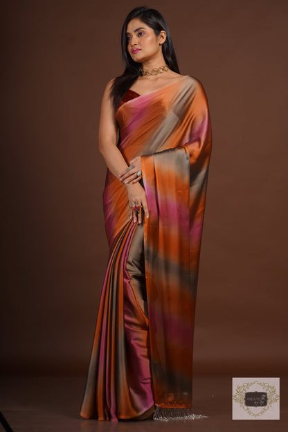 Desert Rainbow Georgette Ombré Saree