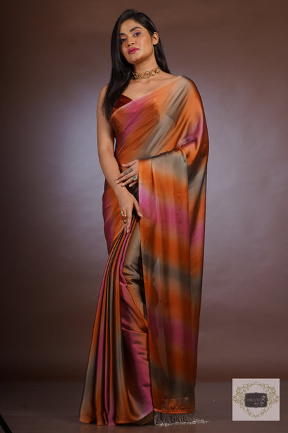 Desert Rainbow Georgette Ombré Saree