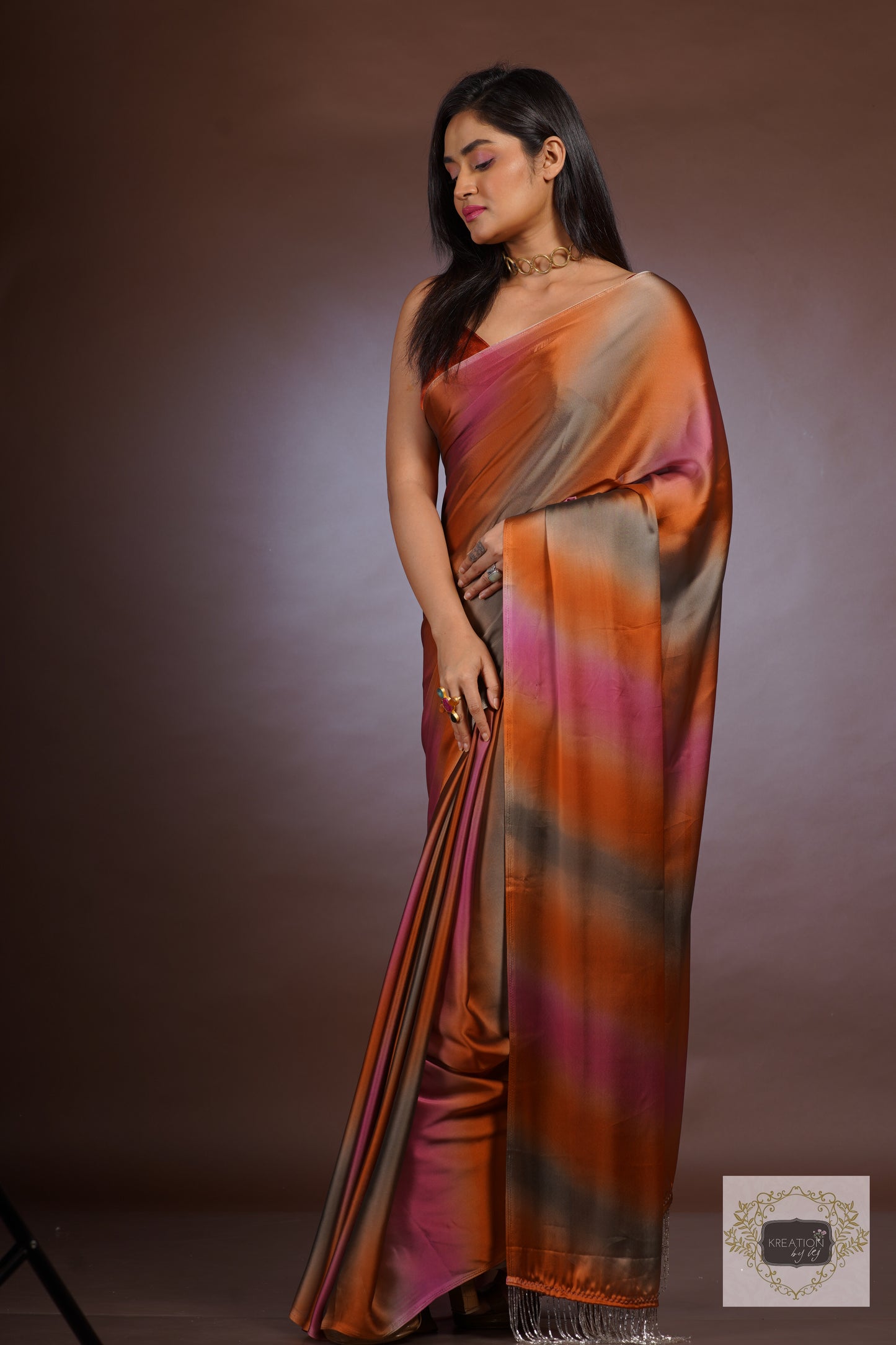 Desert Rainbow Georgette Ombré Saree