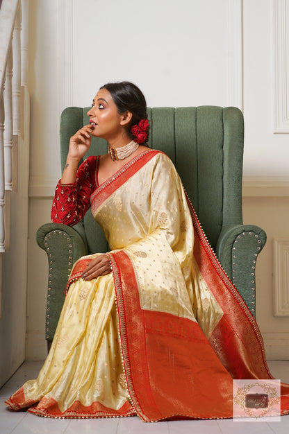 Bodhon Satin Banarasi Saree