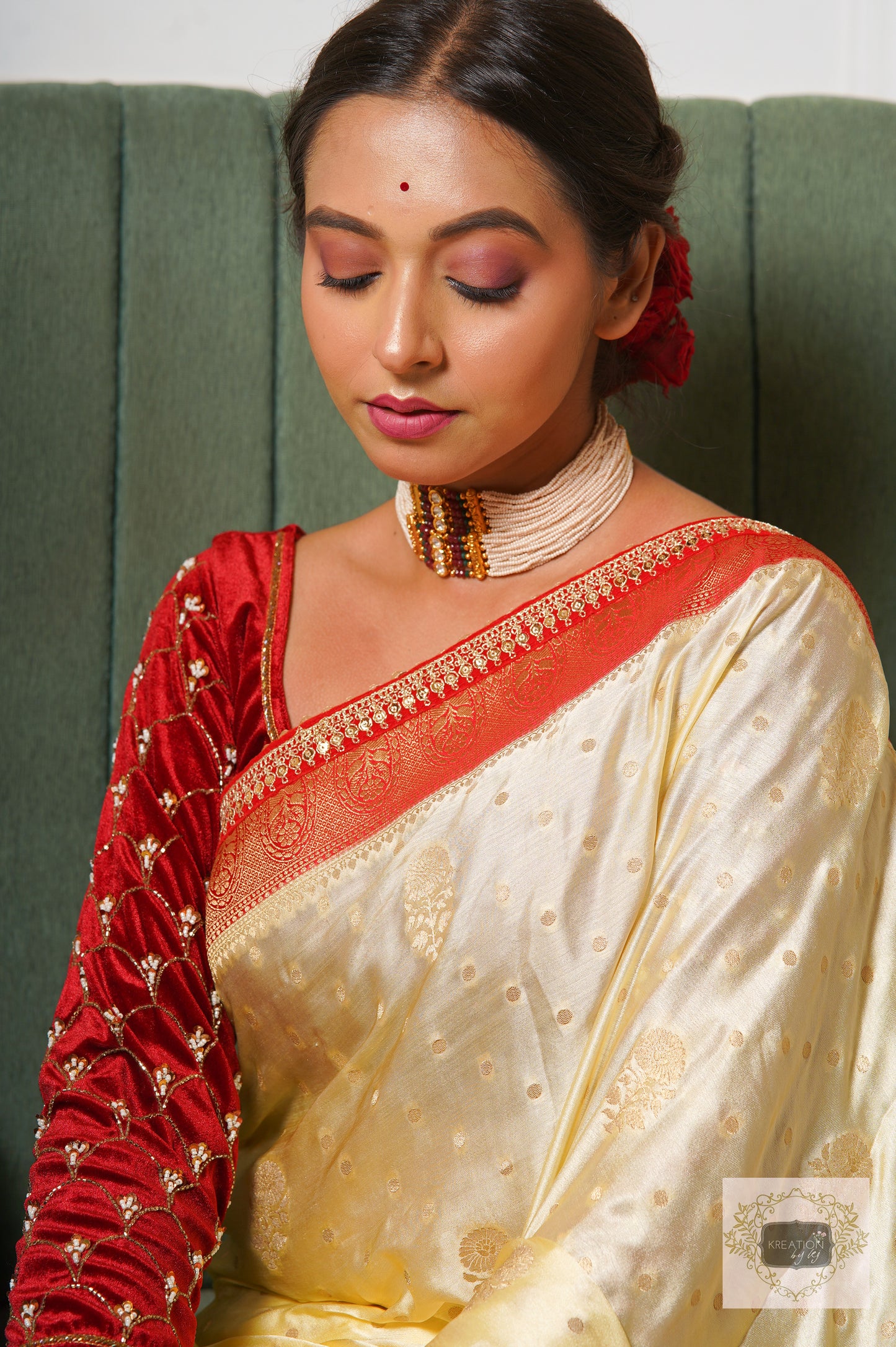 Bodhon Satin Banarasi Saree