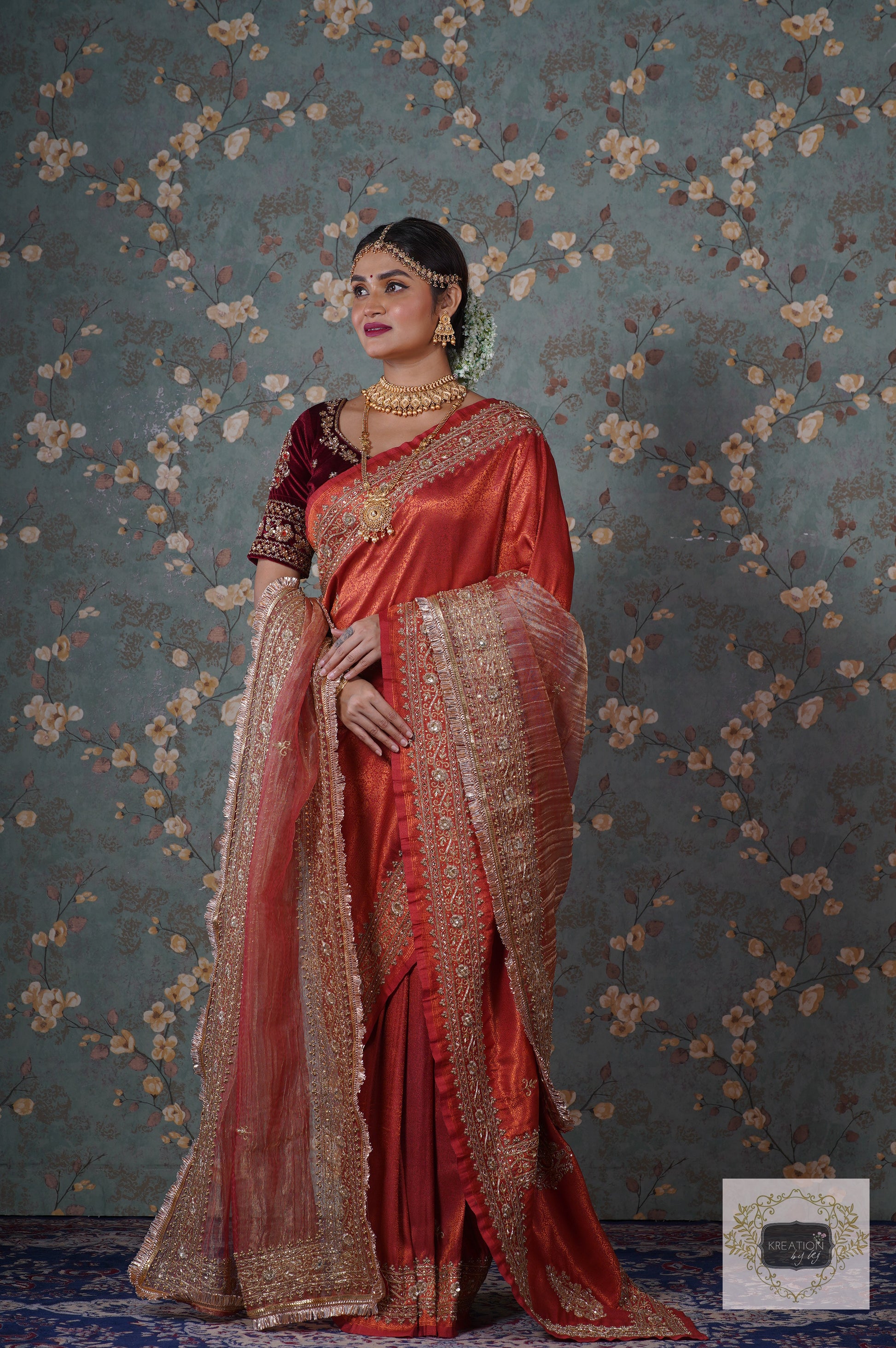 Gray-Pink Banarasi Bandhani Saree Pure Georgette - Bandhani - Bandhani -  Kutch