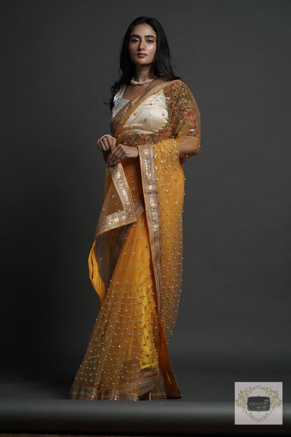 Yellow Mahiya Saree