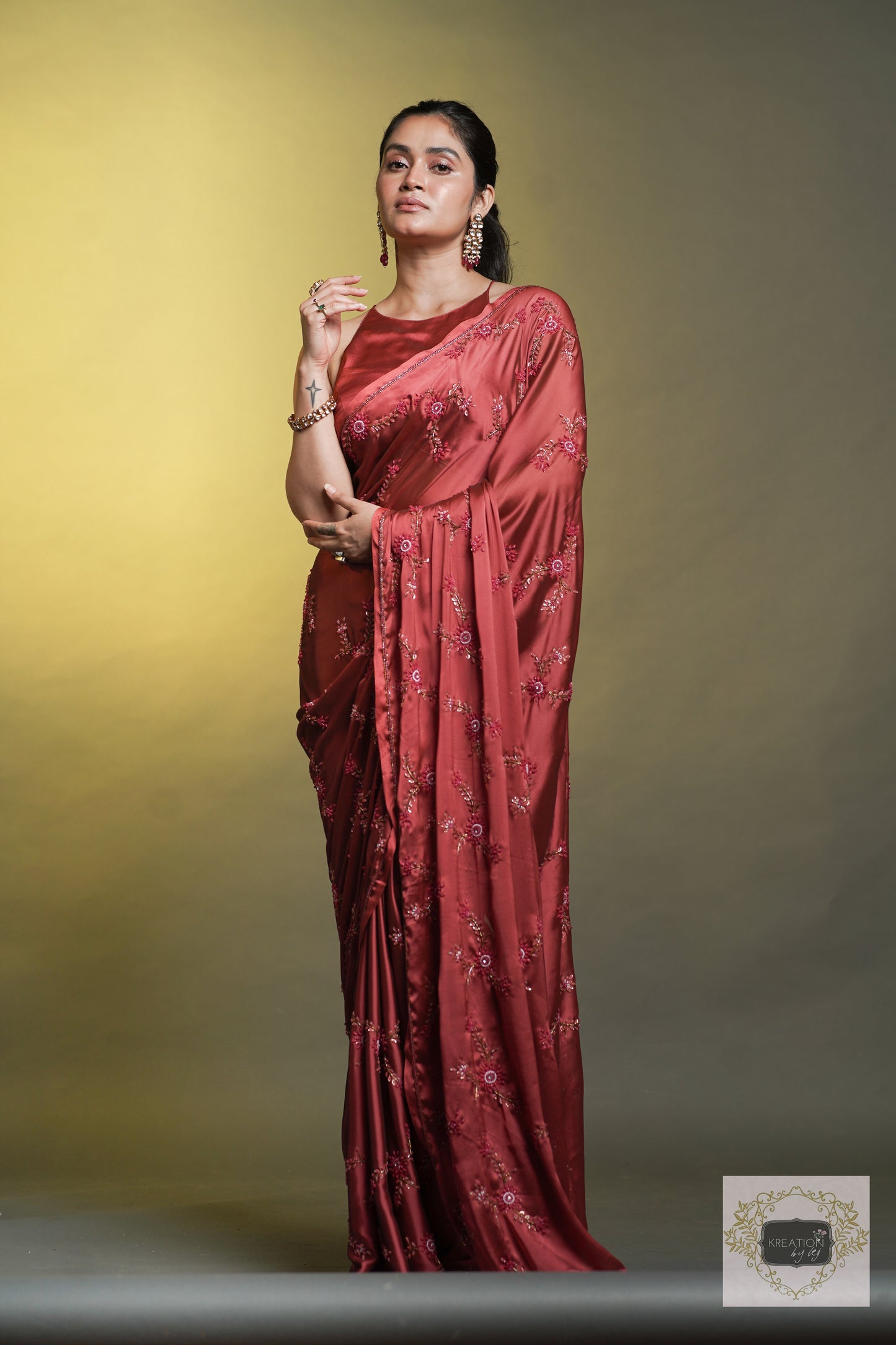 Tea Rose Flos Florum Cocktail Saree