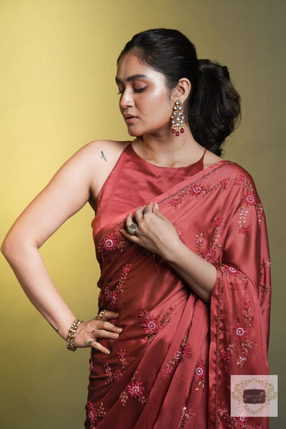 Tea Rose Flos Florum Cocktail Saree