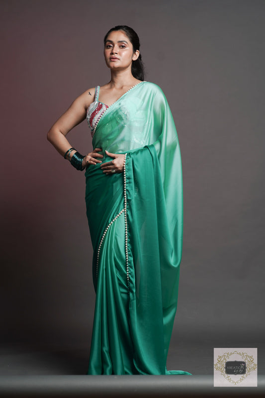 Seas The Day Cocktail Saree kreationbykj