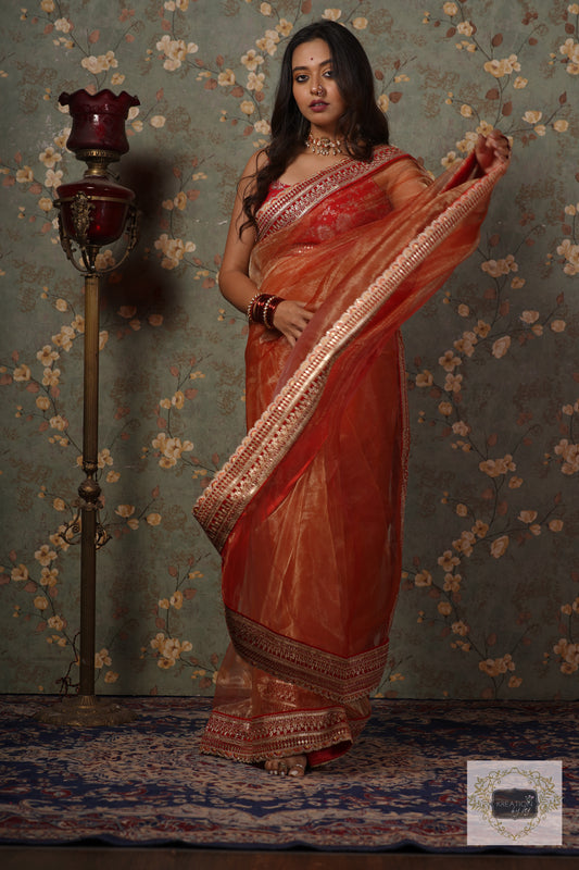 Shagun Glass Tissue Saree