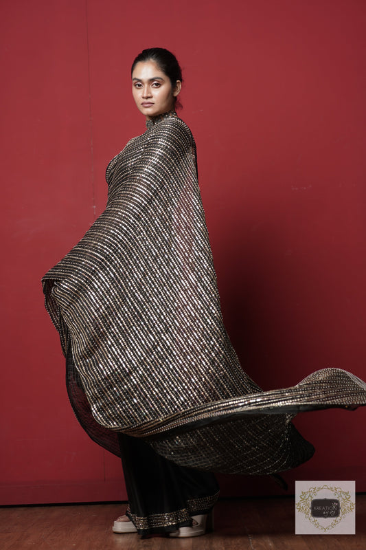Black Chand Sifarish Saree kreationbykj