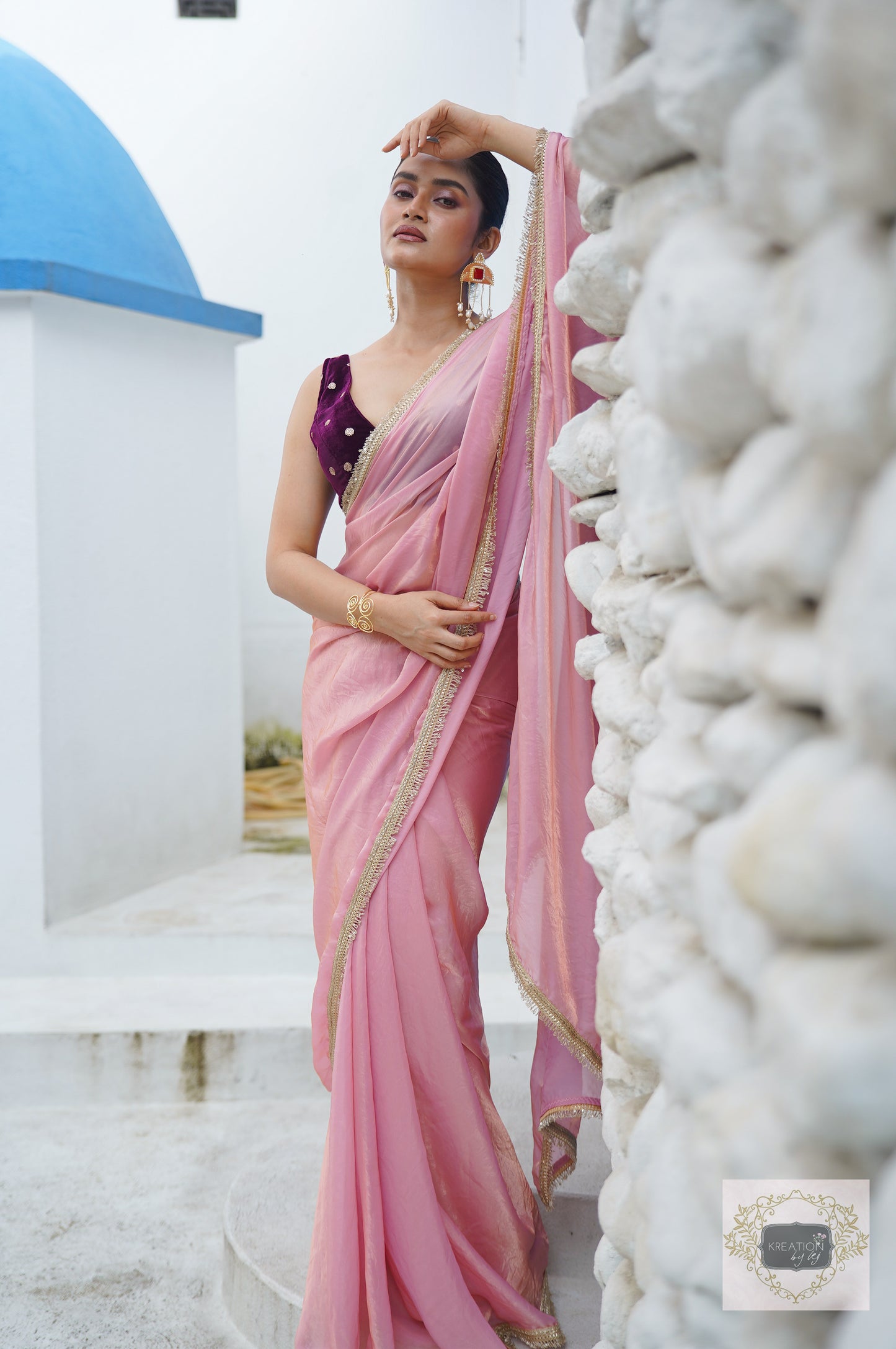 Camellia Blush Banno Saree