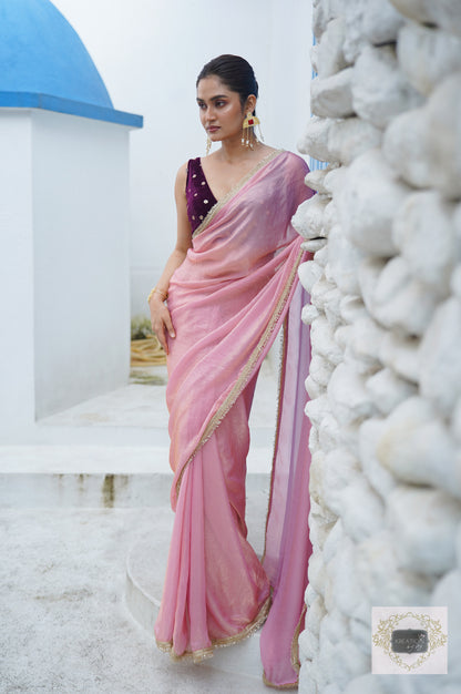 Camellia Blush Banno Saree