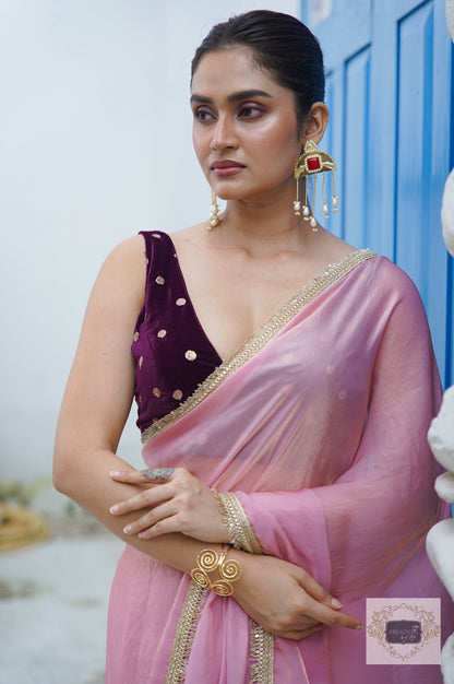 Camellia Blush Banno Saree