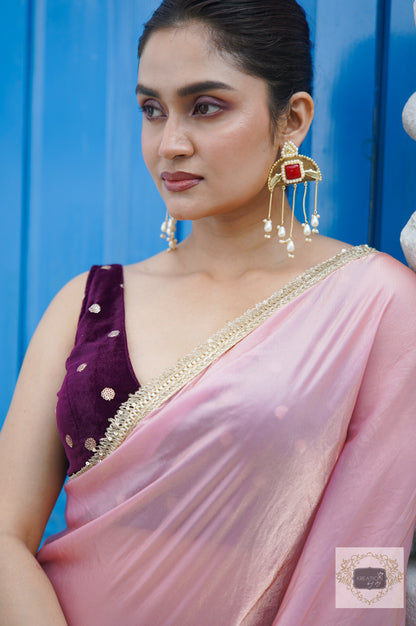 Camellia Blush Banno Saree