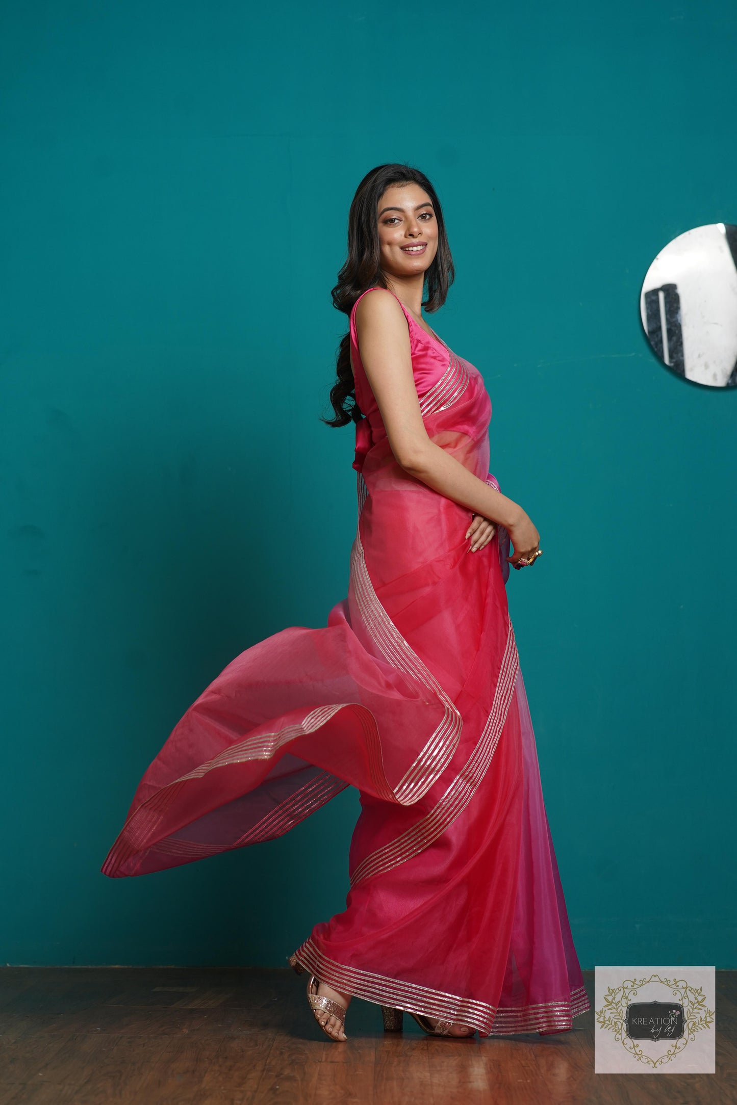 Malibu Ombré Silver Lining Saree